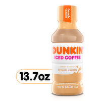 Dunkin'  French Vanilla Iced Coffee Bottle, 13.7 Fluid ounce