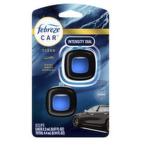 Febreze Car Febreze Car Ocean Scent Air Freshener Vent Clip, .07 oz, 2 Count, 0.14 Ounce