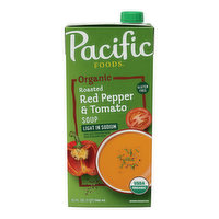 Pacific Foods Organic Light in Sodium Roasted Red Pepper and Tomato Soup, 32 Fluid ounce