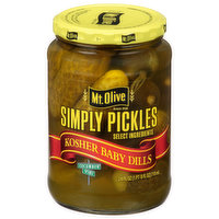 Mt Olive Pickles, Kosher Baby Dills, 24 Fluid ounce
