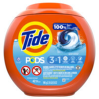 Tide PODS Liquid Laundry Detergent Pacs, 42 Count, Clean Breeze Scent, 42 Each