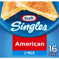 Kraft American Cheese Slices with 2% Milk, 16 Each