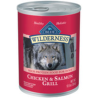 Blue Buffalo BLUE Wilderness Wilderness High Protein, Natural Adult Wet Dog Food, Salmon & Chicken Grill, 12.5 Ounce