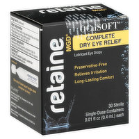 OCuSOFT Retaine MGD Lubricant Eye Drops, Complete Dry Eye Relief, Single-Dose Containers, 30 Each