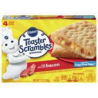 Pillsbury Toaster Scrambles Toaster Pastries, Pork Shoulder Bacon, 4 Each