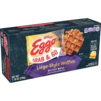 Eggo Frozen Liege-Style Waffles, Buttery Maple, 4 Each