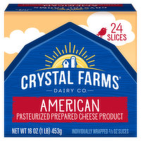 Crystal Farms Cheese Slices, American, 24 Each