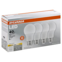 Sylvania Light Bulbs, LED, Soft White, 40 Watts, 4 Each