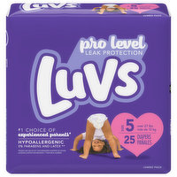 Luvs Diapers, Size 5 (Over 27 lbs), Jumbo Pack, 25 Each