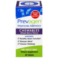 Prevagen Improves Memory, Chewables, Tablets, Mixed Berry Flavor, 30 Each