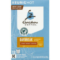 Caribou Coffee Coffee, Light Roast, Daybreak Morning Blend, K-Cup Pods, 12 Each