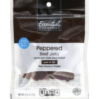 Essential Everyday Beef Jerky, Peppered, 3.25 Ounce