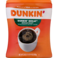 Dunkin Coffee, Ground, Medium Roast, Decaffeinated, 30 Ounce