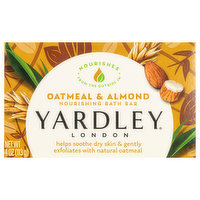 Yardley London Bath Bar, Nourishing, Oatmeal & Almond, 4 Ounce