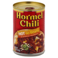 Hormel Chili, No Beans, Hot, 15 Ounce