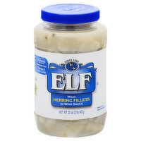 ELF Herring Fillets, In Wine Sauce, Wild, 32 Ounce