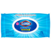 Clorox Disinfecting Wipes, Crisp Lemon, 75 Each