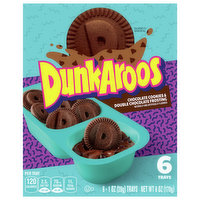 DunkAroos Chocolate Cookies, Double Chocolate Frosting, 6 Each