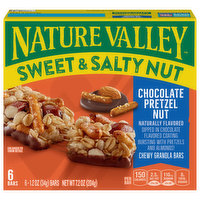 Nature Valley Granola Bars, Chocolate Pretzel Nut, Sweet & Salty Nut, Chewy, 6 Each