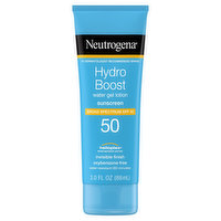 Neutrogena Sunscreen, Water Gel Lotion, Hydro Boost, Broad Spectrum SPF 50, 3 Fluid ounce