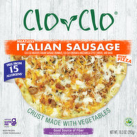 Clo-Clo Vegan Pizza, Vegetable-Infused Crust, Meatless Italian Sausage, 11.2 Ounce