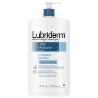 Lubriderm Lotion, Daily Moisture, Fragrance Free, 24 Ounce
