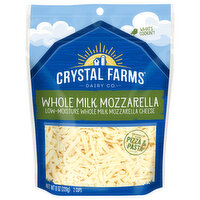 Crystal Farms Cheese, Mozzarella, Whole Milk, 8 Ounce