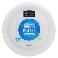 Essential Everyday Paper Plates, Coated, Dailyware, 6 Inches, 100 Each