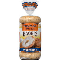 Thomas' Bagels, Pre-Sliced, Everything, 6 Each