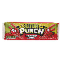 Sour Punch Straws, Strawberry Chewy Candy, King Size, 4.5 Ounce