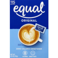 Equal Sweetener, Zero Calorie, Original, 115 Each