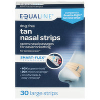 Equaline Nasal Strips, Tan, Large, 30 Each