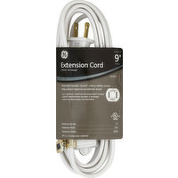 GE Extension Cord, Indoor, White, 9 Feet, 1 Each