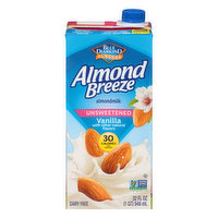 Almond Breeze Almondmilk, Vanilla, Unsweetened, 32 Ounce