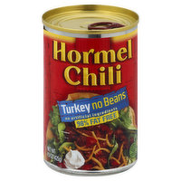 Hormel Chili, No Beans, 98% fat free, Turkey, 15 Ounce
