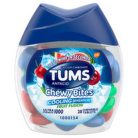 Tums Antacid, Chewy Bites, Ultra Strength 1000, Chewable Tablets, Fruit Fusion, 28 Each