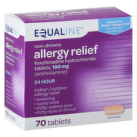 Equaline Allergy Relief, Non-Drowsy, 180 mg, Tablets, 70 Each