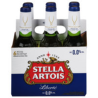 Stella Artois Malt Beverage, Liberte, Alcohol Free, 6 Each