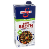 Swanson® 100% Natural, Lower Sodium Beef Broth, 32 Ounce