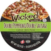 Wicked Double Pepperoni and Sausage Pizza, 22.5 Ounce