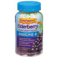 Emergen-C Immune+, Elderberry, 45 Each