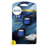 Febreze Car Febreze Car Ocean Scent Air Freshener Vent Clip, .07 oz, 2 Count, 0.14 Ounce