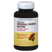 American Health Papaya Enzyme, Original, Chewable Tablets, 250 Each