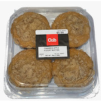 Cub Bakery Cinnamon Apple Muffins, 4 Count, 1 Each