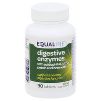 Equaline Digestive Enzymes, with Acidophilus, Citrus Pectin and Bromelain, Softgels, 90 Each