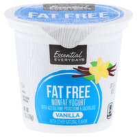 Essential Everyday Yogurt, Fat Free, Vanilla, 6 Ounce