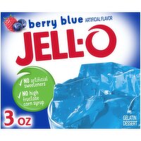 Jell-O Berry Blue Gelatin Dessert Mix, 3 Ounce