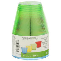 Sensations Tumbler Glasses, Plastic, 9 Fluid Ounce, 12 Each