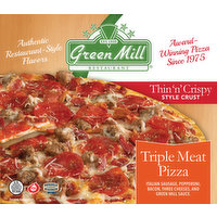 Green Mill Thin N' Crispy Triple Meat 12" Pizza, 16.4 Ounce