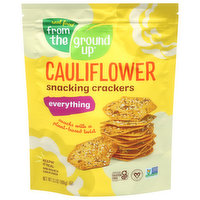Real Food From the Ground Up Snacking Crackers, Cauliflower, Everything, 3.5 Ounce
